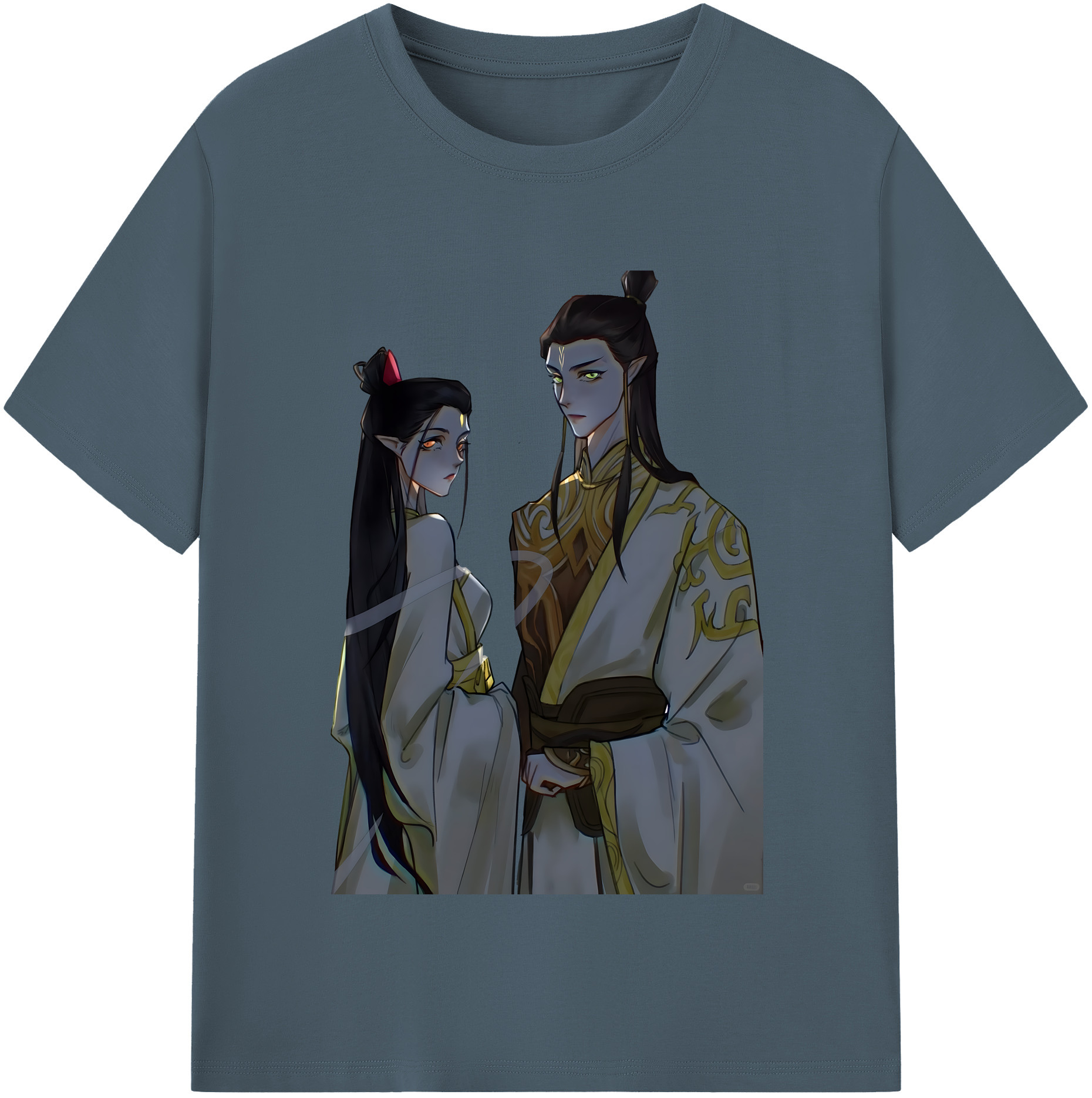 （画像用） Ne Zha 2 ナタ 魔童の大暴れ 綿100％半袖Tシャツ（フロントプリント）